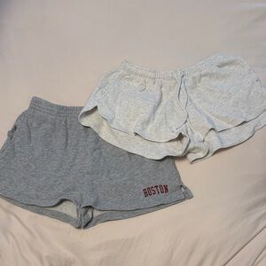 Brandy Melville Gray and Light Gray Shorts